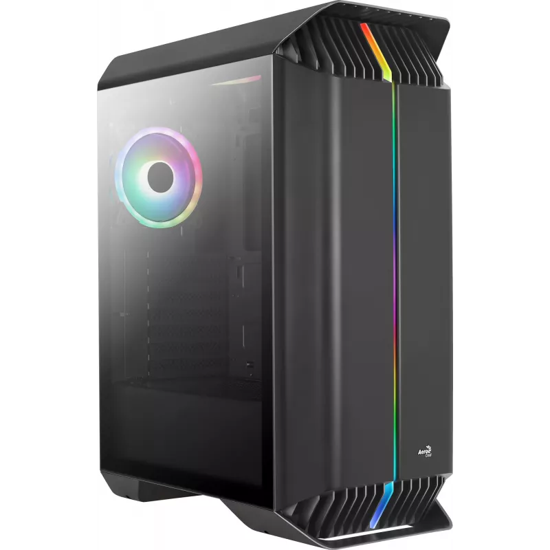 Aerocool GLADIATOR DUO ATX korpusas žaidimams, Midi Tower, 3x ARGB 12cm ventiliatoriai, juodas