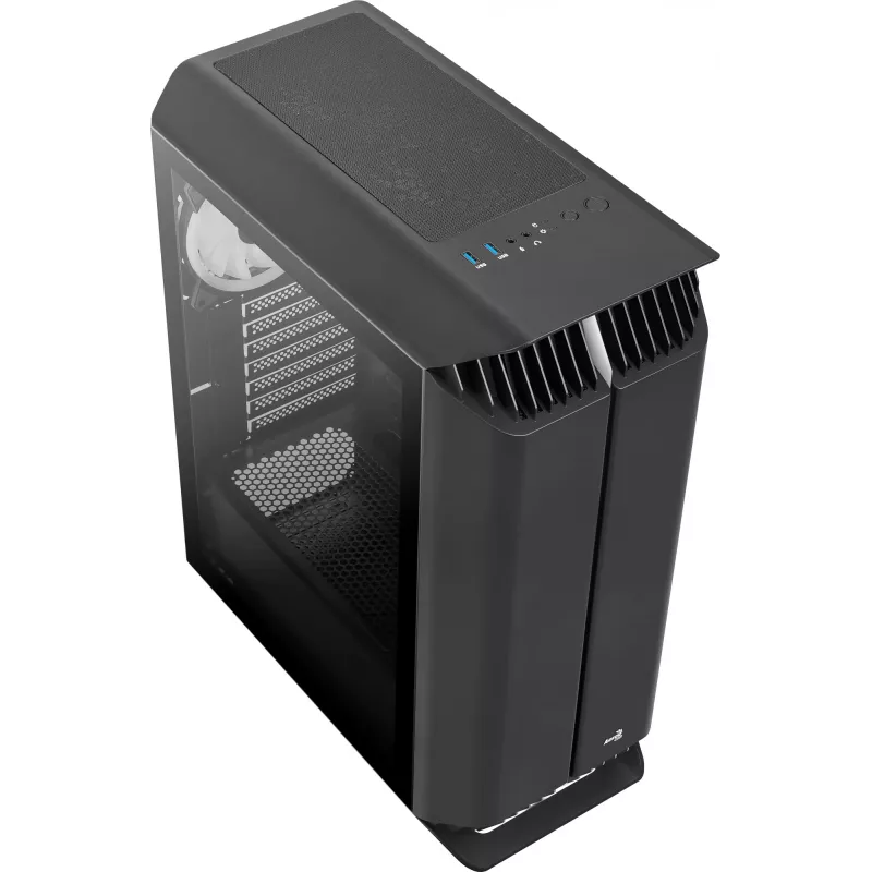 Aerocool GLADIATOR DUO ATX korpusas žaidimams, Midi Tower, 3x ARGB 12cm ventiliatoriai, juodas