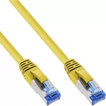 InLine Patch Laidas S/FTP PiMF Cat.6A halogen-free 500MHz geltonas 3m