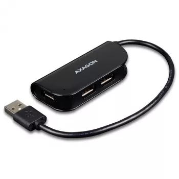 Axagon HUE-X4B USB 2.0 keturių prievadų šakotuvas, juodas