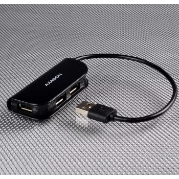 Axagon HUE-X4B USB 2.0 keturių prievadų šakotuvas, juodas
