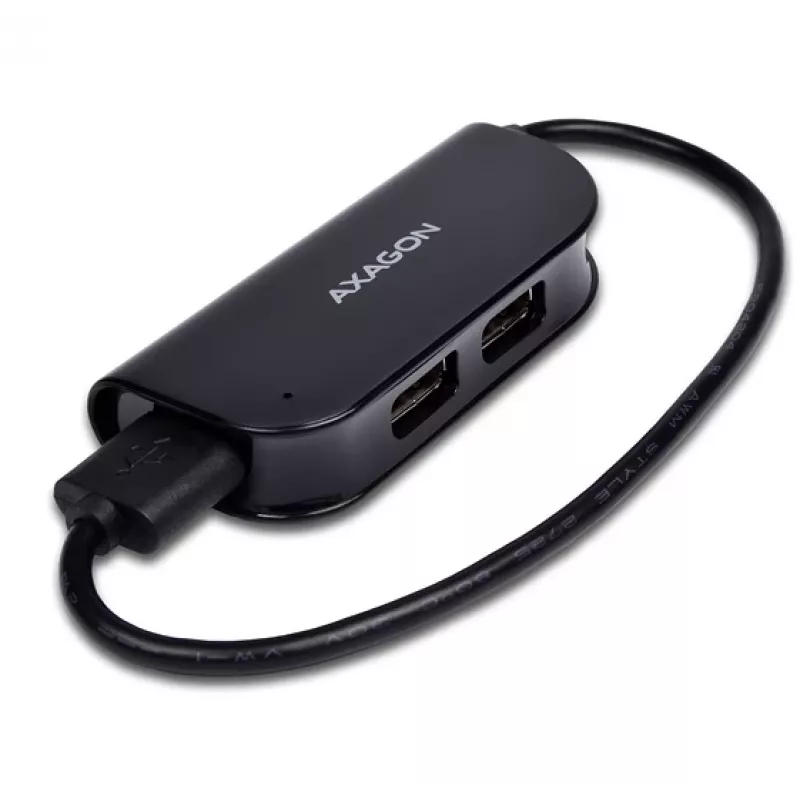 Axagon HUE-X4B USB 2.0 keturių prievadų šakotuvas, juodas