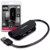 Axagon HUE-X4B USB 2.0 keturių prievadų šakotuvas, juodas