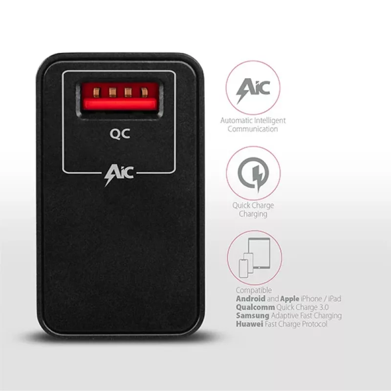 Mobiliojo įrenginio įkroviklis Axagon ACU-QC19, greitasis įkrovimas QC 3.0, 19 W, juodas