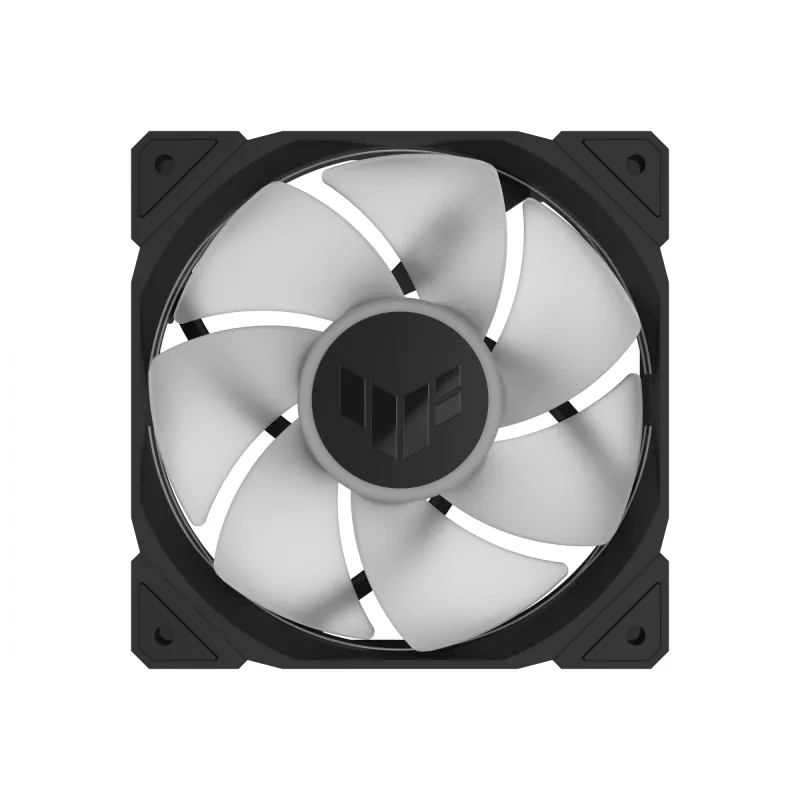 Ventiliatorius ASUS TUF Gaming TR120 ARGB Reverse Triple Pack — 3×120 mm, 2200 RPM, PWM, 2.75 mmH2O, 16 LED, Juodas
