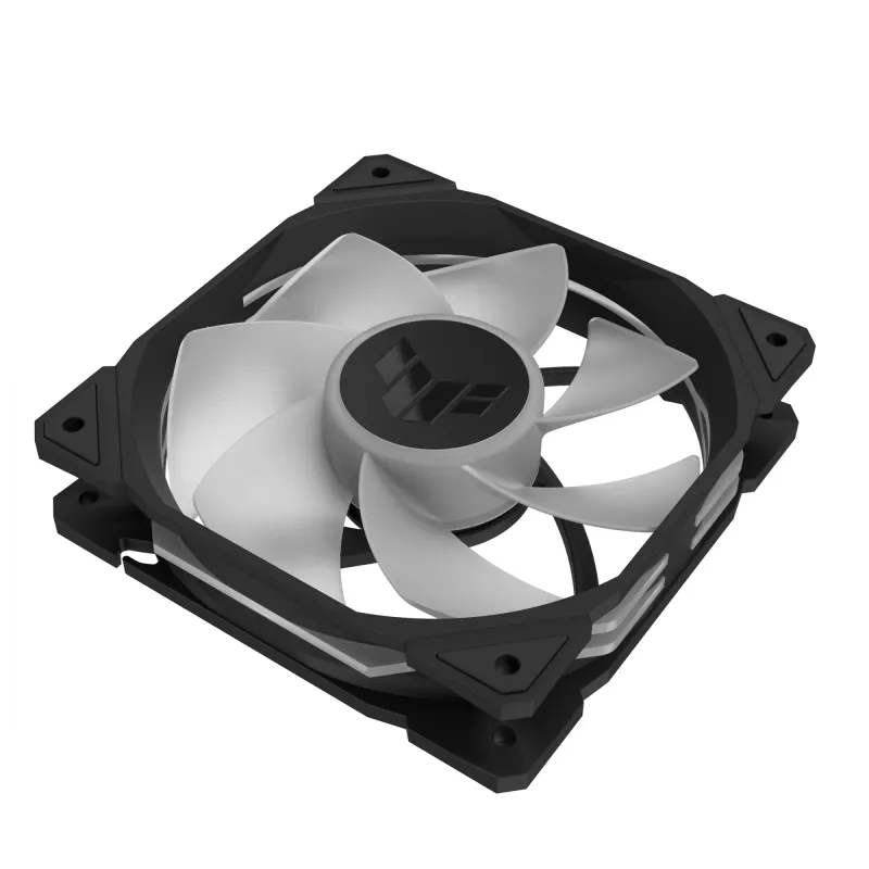 Ventiliatorius ASUS TUF Gaming TR120 ARGB Reverse Triple Pack — 3×120 mm, 2200 RPM, PWM, 2.75 mmH2O, 16 LED, Juodas