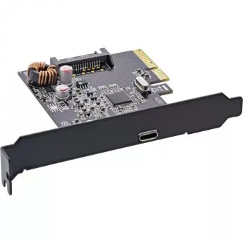 InLine sąsajos plokštė, USB 3.2 Gen.2x2, 1x USB-C, PCIe x4, PCIe, Low-profile, PCIe 4.0, 100 mm, 1.28 mm, 120 mm