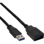 InLine USB 3.2 Gen.1 ilginimo laidas, A tipo kištukas / A tipo lizdas, juodas, 1 m