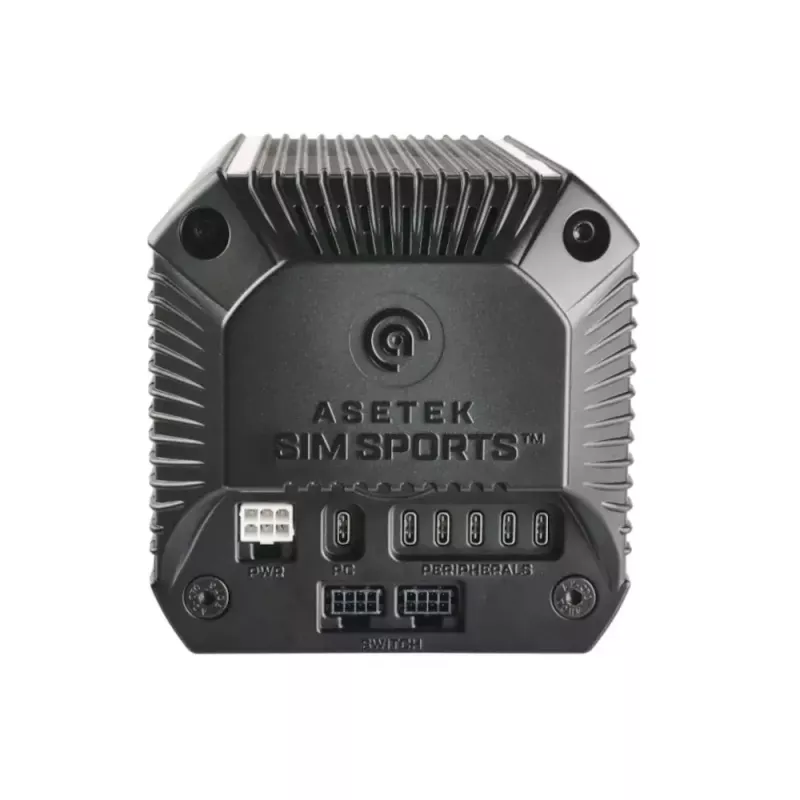 Vairų bazė Asetek 40-020-0020003 – žaidimų vairų bazė, 400 W, skirta PC, juoda/balta, 132×293×133 mm