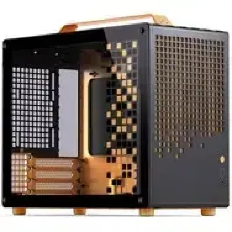 Kompiuterio korpusas JONSPLUS MATX Handle Case Z20 - Juodai Oranžinis