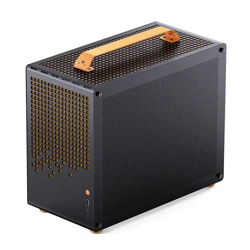 Kompiuterio korpusas JONSPLUS MATX Handle Case Z20 - Juodai Oranžinis
