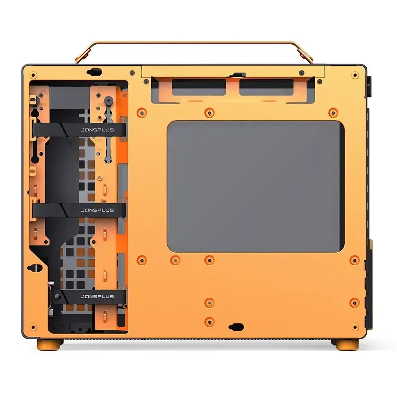 Kompiuterio korpusas JONSPLUS MATX Handle Case Z20 - Juodai Oranžinis