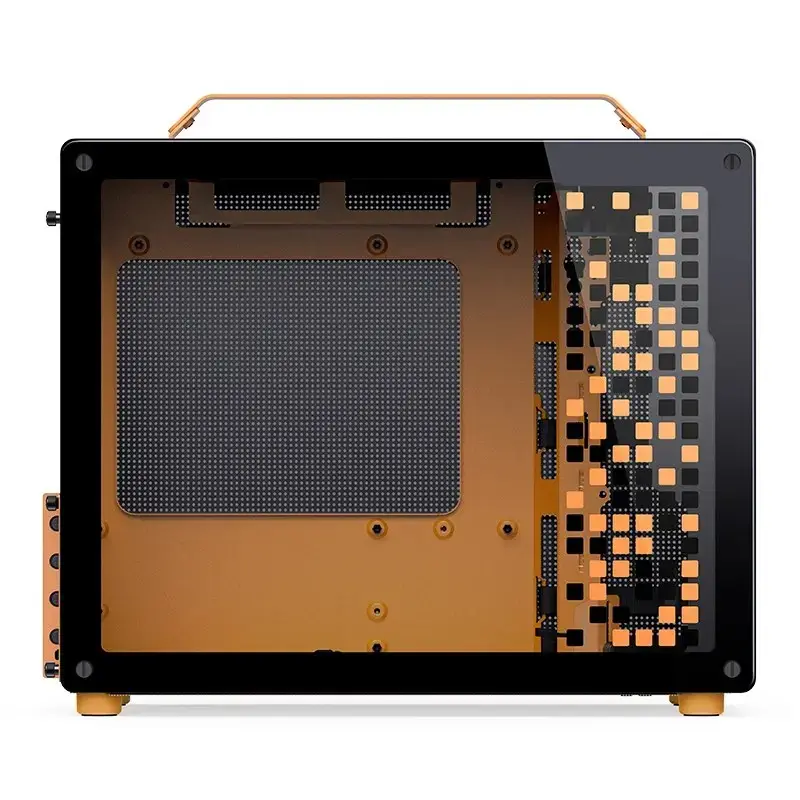 Kompiuterio korpusas JONSPLUS MATX Handle Case Z20 - Juodai Oranžinis