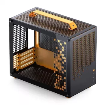 Kompiuterio korpusas JONSPLUS MATX Handle Case Z20 - Juodai Oranžinis