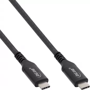 USB4 laidas InLine 35901A 1m USB-C vyriškas/vyriškas 8K60Hz juodas