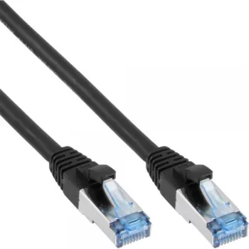 InLine Patch Laidas S/FTP PiMF Cat.6A be halogenų 500MHz juodas 0,5m