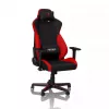 Žaidimų kėdė Nitro Concepts S300 su audinio sėdyne, reguliuojamas aukštis 128–140 cm, atlošo plotis 56 cm, audinio sėdynė (Juoda/Raudona)