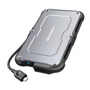 Išorinis HDD/SSD dėklas GRAUGEAR G-2502-C-10G 2.5 colio juodas plienas 6TB