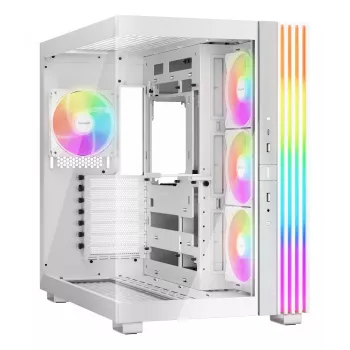Korpusas be quiet! LIGHT BASE 600 LX White Midi Tower – ATX, šoninis langas, ARGB priekis, USB-C, palaiko 360 mm radiatorių