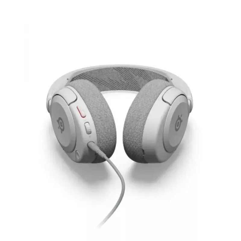 Ausinės STEELSERIES Arctis Nova 1 laidinės 3,5 mm, binauralinės, baltos, 1,2 m laidas, nuimamas, boom mikrofonas