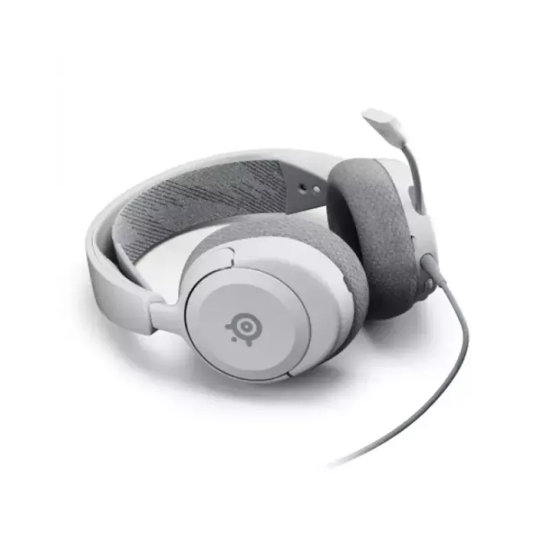 Ausinės STEELSERIES Arctis Nova 1 laidinės 3,5 mm, binauralinės, baltos, 1,2 m laidas, nuimamas, boom mikrofonas