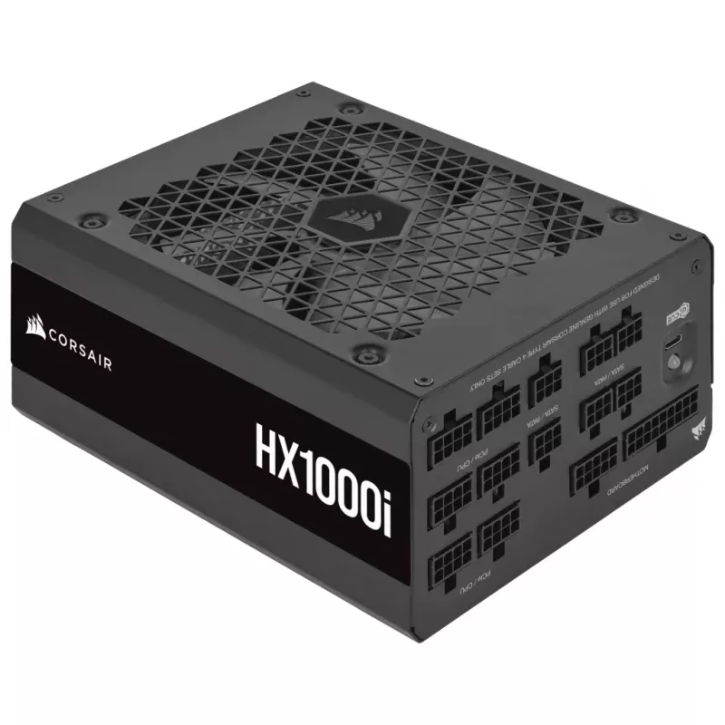 CORSAIR HX1000i 1000 W maitinimo blokas, pilnai modulinis, 80 PLUS Platinum, ATX 3.0