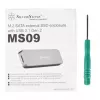 Išorinis SSD dėklas Silverstone MS09 sidabrinis