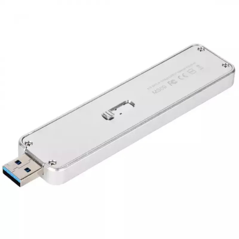 Išorinis SSD dėklas Silverstone MS09 sidabrinis