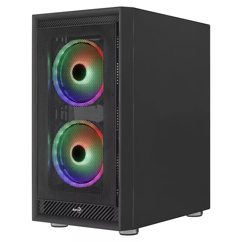 Aerocool GRAPHITEV3 kompiuterio korpusas 3 ARGB 14cm ventiliatoriai