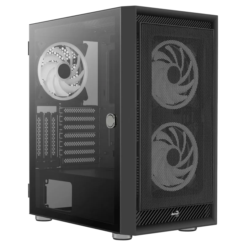 Aerocool GRAPHITEV3 kompiuterio korpusas 3 ARGB 14cm ventiliatoriai