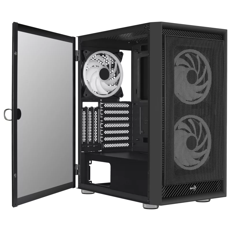 Aerocool GRAPHITEV3 kompiuterio korpusas 3 ARGB 14cm ventiliatoriai