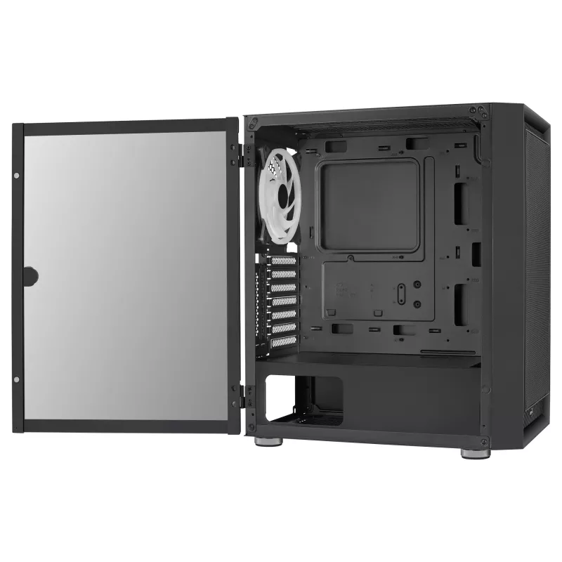 Aerocool GRAPHITEV3 kompiuterio korpusas 3 ARGB 14cm ventiliatoriai