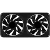 Aerocool ASTRO24 dvigubas 12 cm ARGB ventiliatorius su antivibracinėmis pagalvėlėmis, juodas