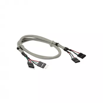 InLine USB 2.0 vidinis prailginimo kabelis su 2x 4 kontaktų jungtimi, 0,60 m