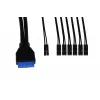 Alphacool I/O ES Panel su kabelių rinkiniu ir USB 3.0, juoda