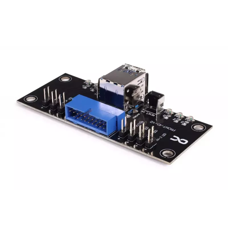 Alphacool I/O ES Panel su kabelių rinkiniu ir USB 3.0, juoda