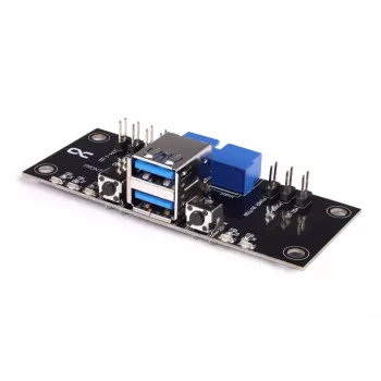 Alphacool I/O ES Panel su kabelių rinkiniu ir USB 3.0, juoda