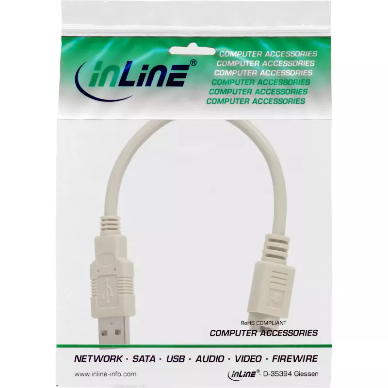 USB adapterio laidas USB A (vyriškas) / PS/2 (moteriškas) InLine 33102
