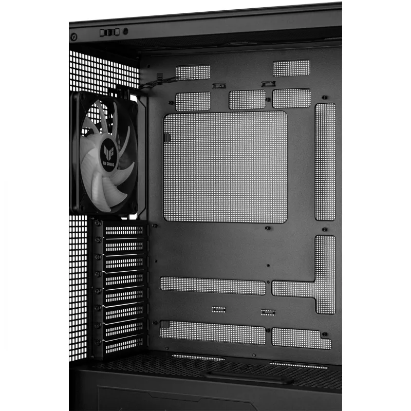 ASUS TUF Gaming GT302 ARGB Midi Tower korpusas, juodas, grūdintas stiklas, 3x140mm priekyje + 1x140mm gale, USB-C