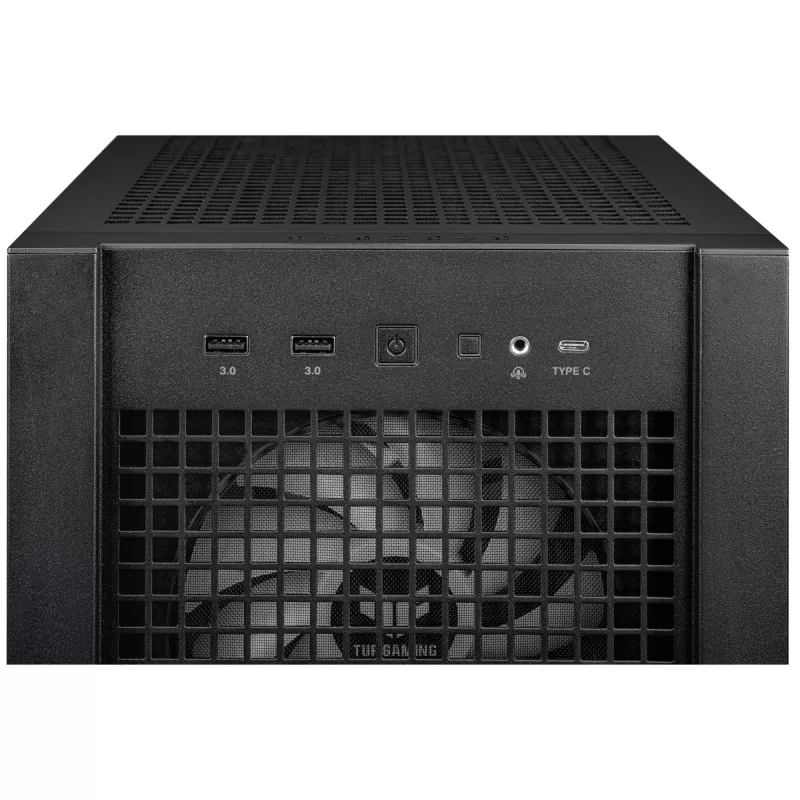 ASUS TUF Gaming GT302 ARGB Midi Tower korpusas, juodas, grūdintas stiklas, 3x140mm priekyje + 1x140mm gale, USB-C
