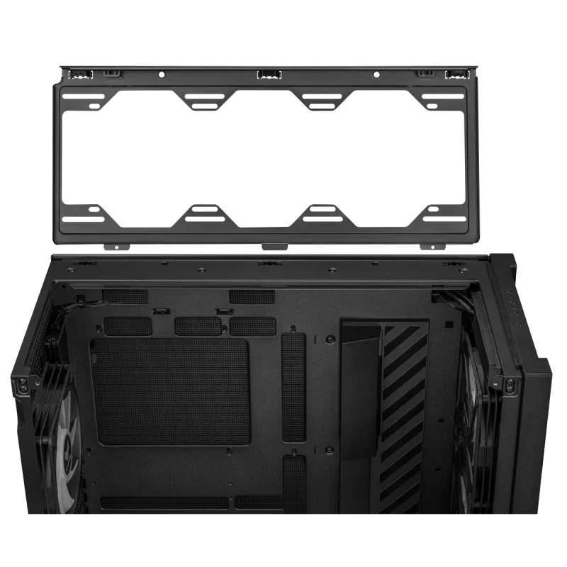 ASUS TUF Gaming GT302 ARGB Midi Tower korpusas, juodas, grūdintas stiklas, 3x140mm priekyje + 1x140mm gale, USB-C