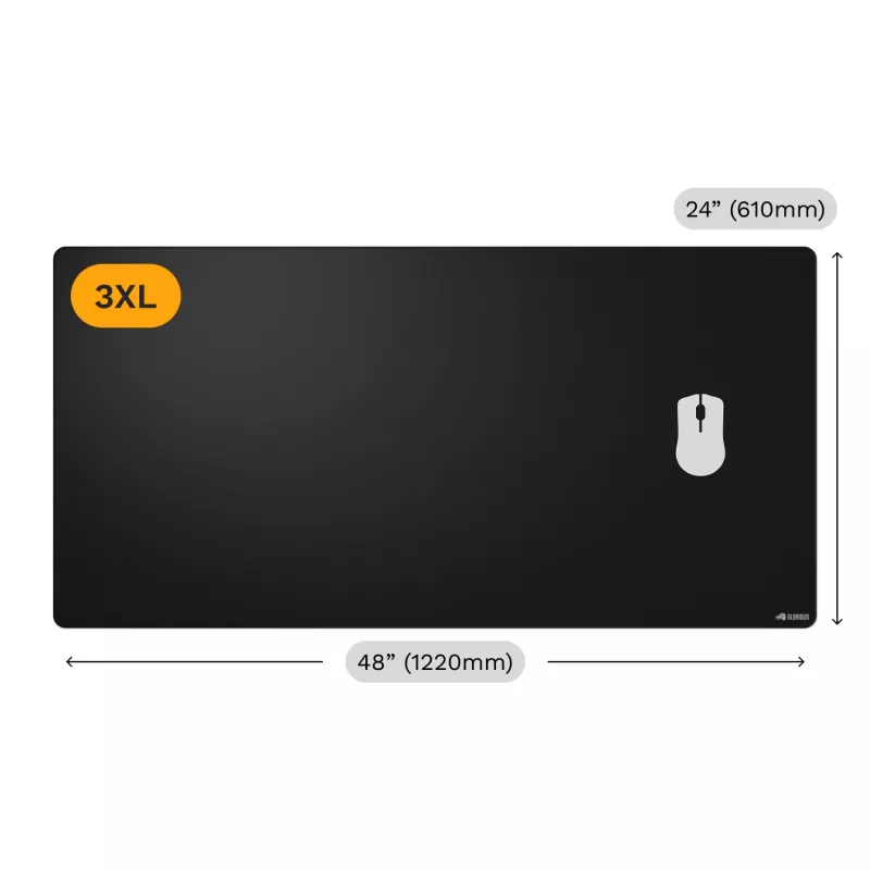 Pelės kilimėlis Glorious Gaming Glorious Mouse Pad 2 3XL - Su susiūtais kraštais - Juodas