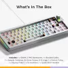 Mechaninė klaviatūra GLORIOUS GMMK 3 PRO 65% Barebones Wired Silver — 65% USB RGB, 2 m laidas
