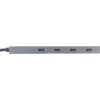 InLine USB 3.2 Gen.2 4 prievadų USB-C šakotuvas, aliumininis korpusas, OTG, 10 Gb/s