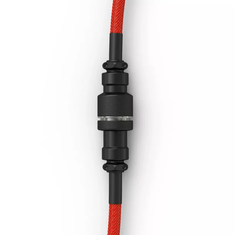 Susuktas USB laidas GLORIOUS GMMK Crimson Red – nuimamas klaviatūros laidas, spyruoklinis dizainas
