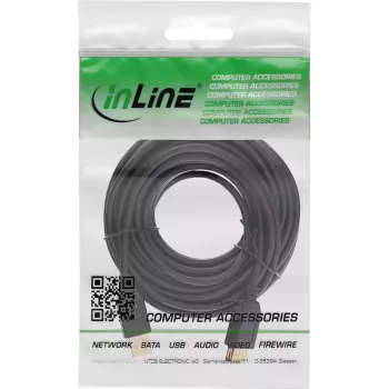 InLine USB 2.0 ilginimo laidas, A tipo kištukas / lizdas, auksuotas, juodas, 2 m