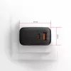 AXAGON ACU-PQ45 USB-C/USB-A 45W GaN greitasis įkroviklis (QC 3.0/4+, PD 3.0, PPS, AFC, FCP, SFC) juodas