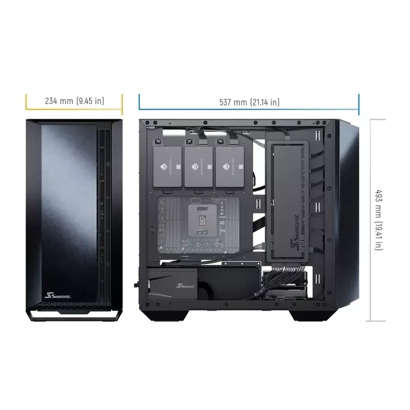 PC korpusas Seasonic SYNCRO Q704 Midi Tower juodas