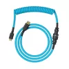 Suvyniotas USB laidas GLORIOUS GMMK Electric Blue – nuimamas klaviatūros laidas su stačiakampėmis jungtimis