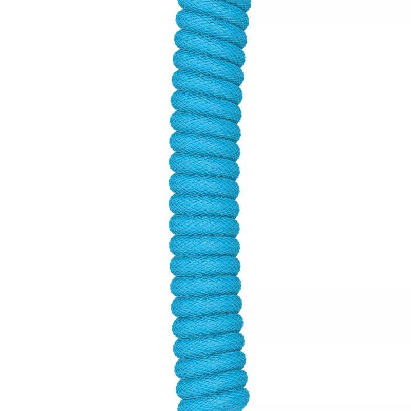 Suvyniotas USB laidas GLORIOUS GMMK Electric Blue – nuimamas klaviatūros laidas su stačiakampėmis jungtimis